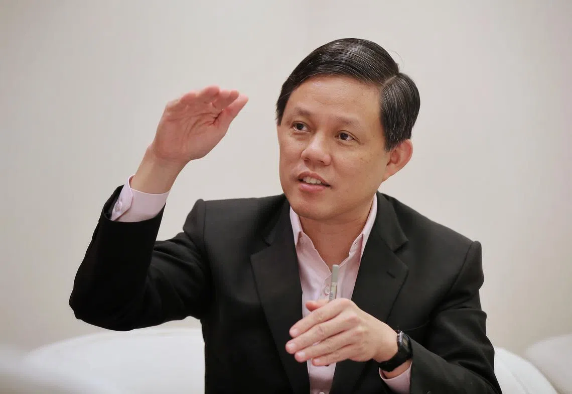 陈振声揭晓永久居民占2015年至2018年新增就业人口的比例。（海峡时报）