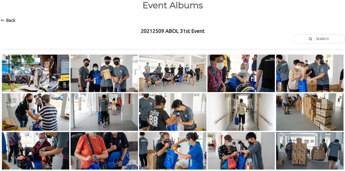 网站上显示，自2018年9月起，该组织不定期会举行一些活动来帮助一些受益人士。以上这第31场活动的日期是2021年9月25日。在那之后就没有再举行活动。（ABOL官网）