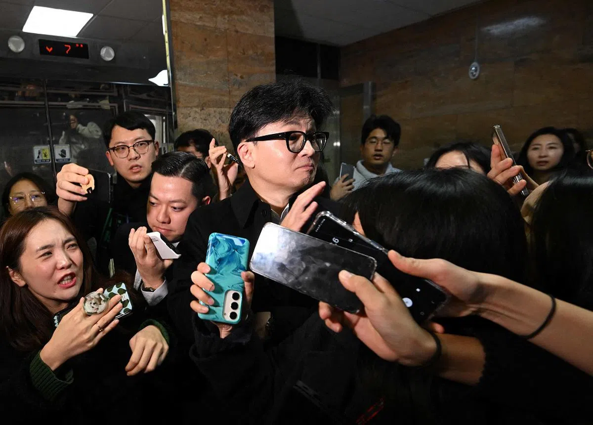 韩东勋将是尹锡悦弹劾案是否通过的关键。（法新社）