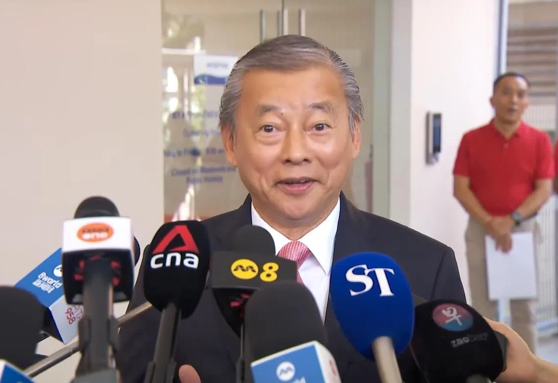 宣布要竞选总统挑战尚达曼的新加坡企业家吴振华。（视频截图）