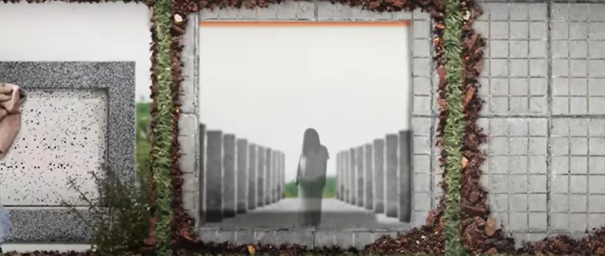 示意图：传说中的“阿飘”。（截自视频）