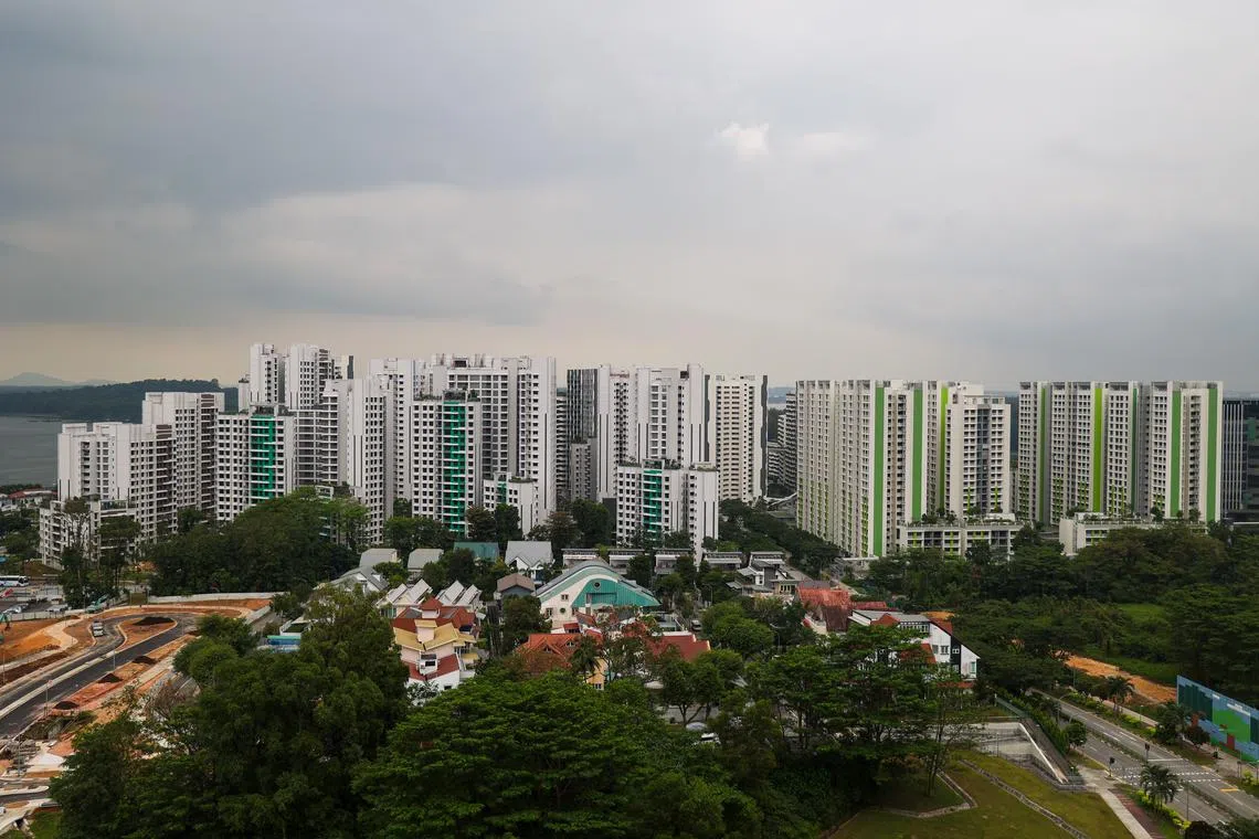 榜鹅区新落成的新预购组屋项目。（联合早报）