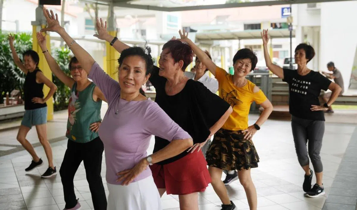 部分乐龄中心的活动的男性参与者寥寥可数。（联合早报）