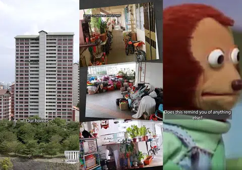 新加坡政府组屋，竟然在美国驻新加坡大使馆发布的一段视频中担任要角。（视频截图）