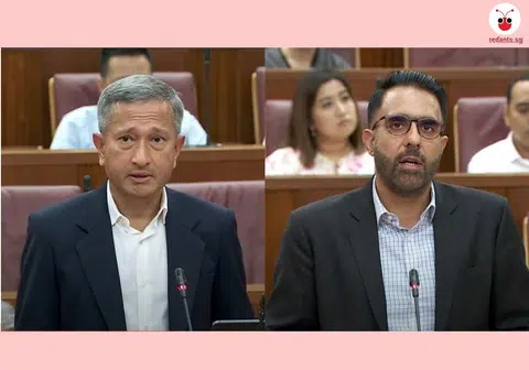 （左起）外交部长维文和反对党领袖毕丹星。（红蚂蚁制图）