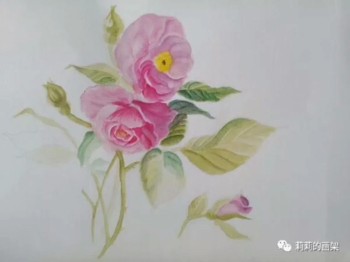  第一次尝试水粉画。（取自微信） 