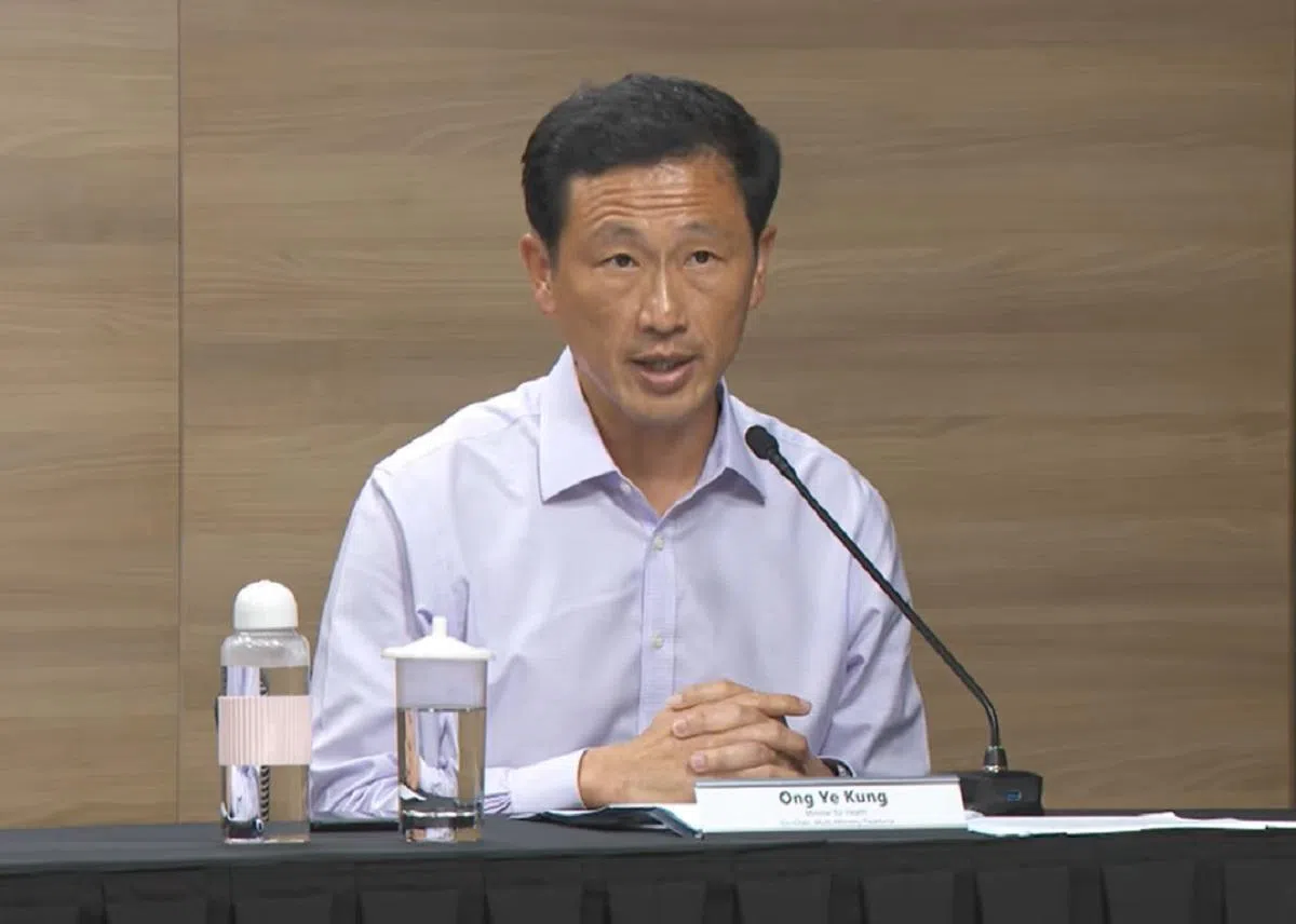卫生部长王乙康。（跨部门抗疫工作小组记者会截图）