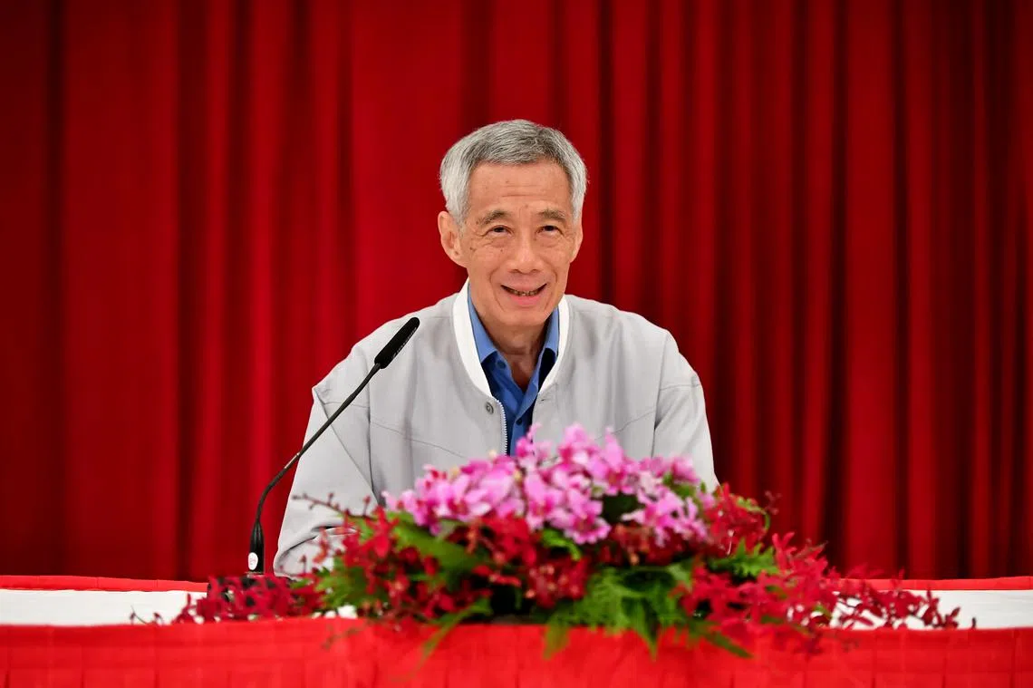 总理李显龙宣布内阁改组。（海峡时报）