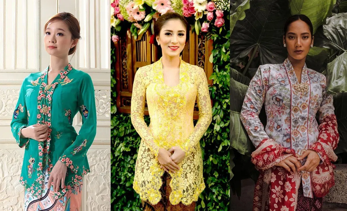 （左起）娘惹卡峇雅、爪哇卡峇雅、卡丁妮卡峇雅。（fairebelle.com截图）