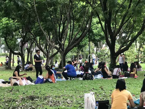  上周末，超过500名女佣在大巴窑花园群聚被国人投诉。（新明日报）
