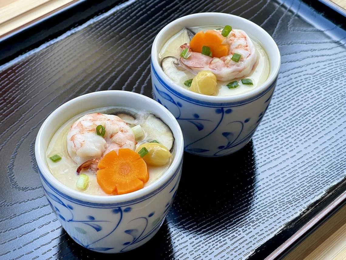 茶碗蒸。（海峡时报）