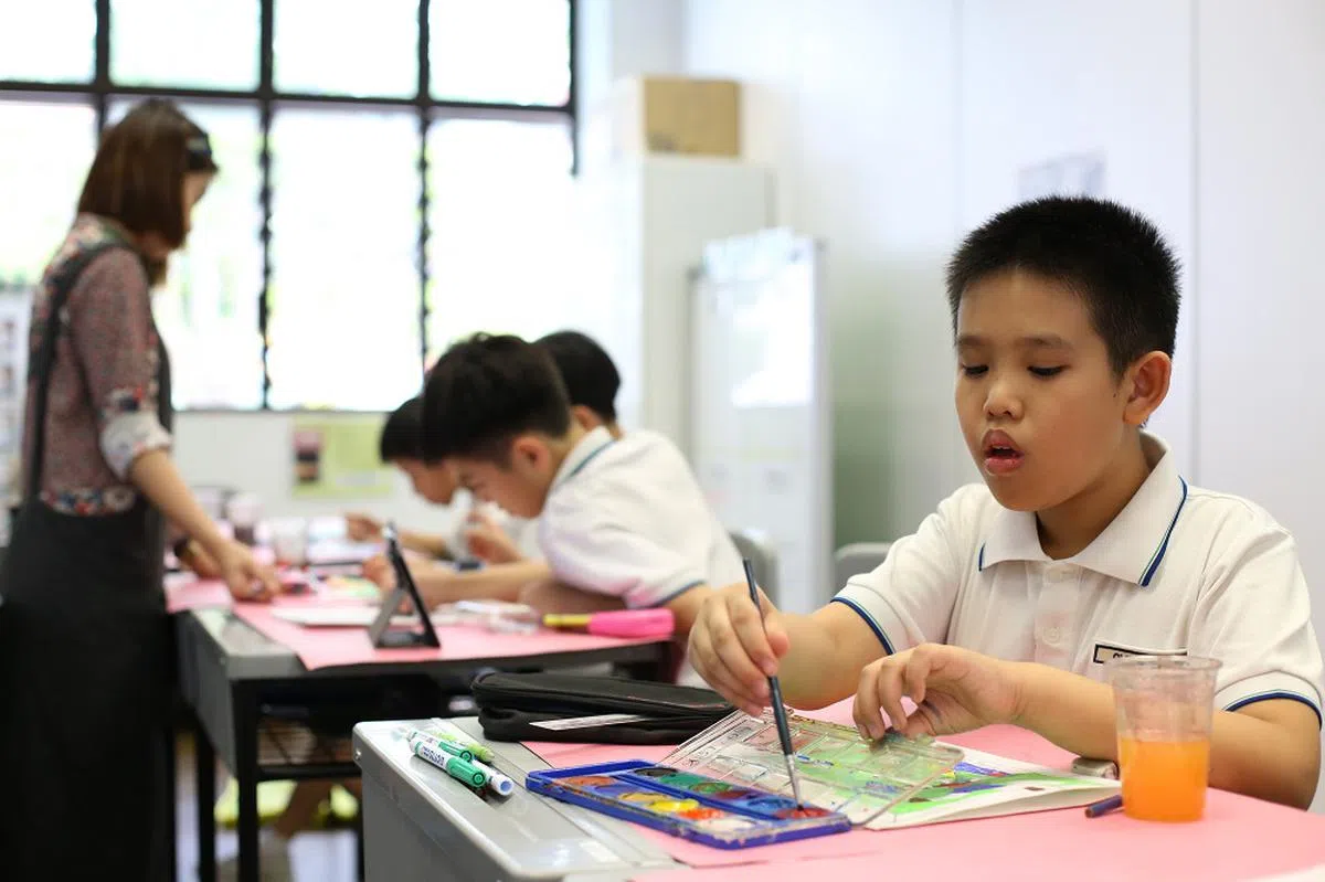 绘画可以帮助自闭症儿童管理情绪。（联合早报）