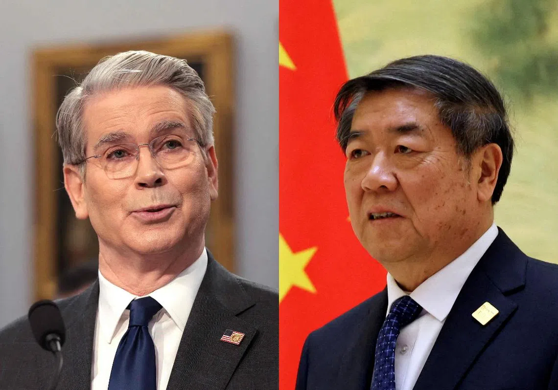 美国财长贝森特和中国副总理何立峰将分别率团在瑞士针对中美贸易问题展开谈判。（红蚂蚁制图）