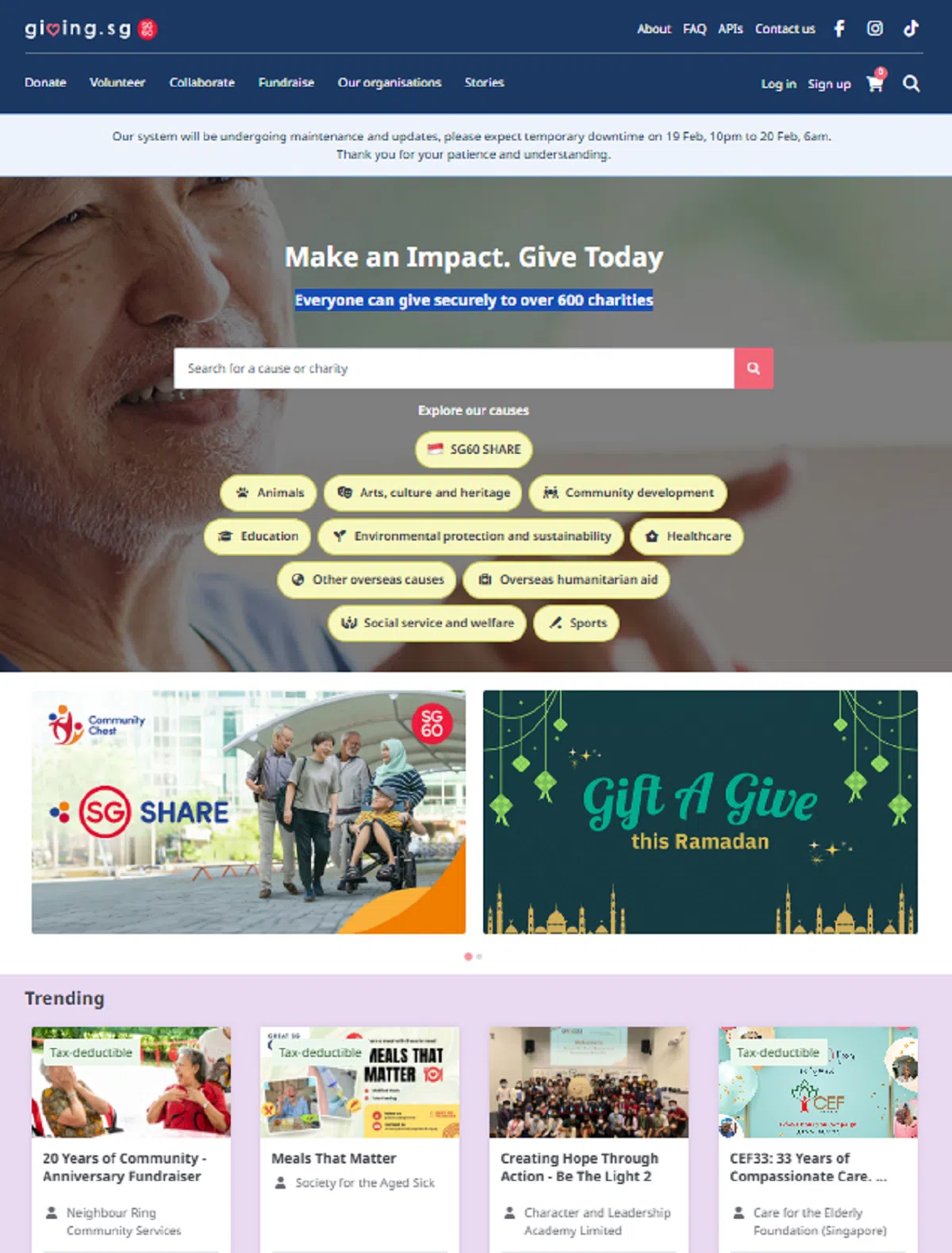 （Giving.sg 官网截图）
