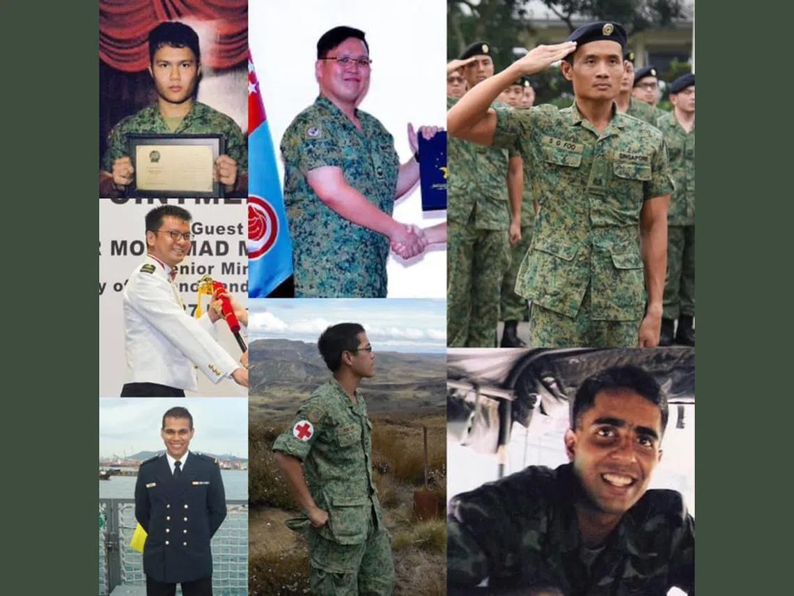 工人党在面簿上贴上一张七名军人的照片拼贴照，祝新加坡的国民服役人员“军人节快乐”。（工人党面簿）