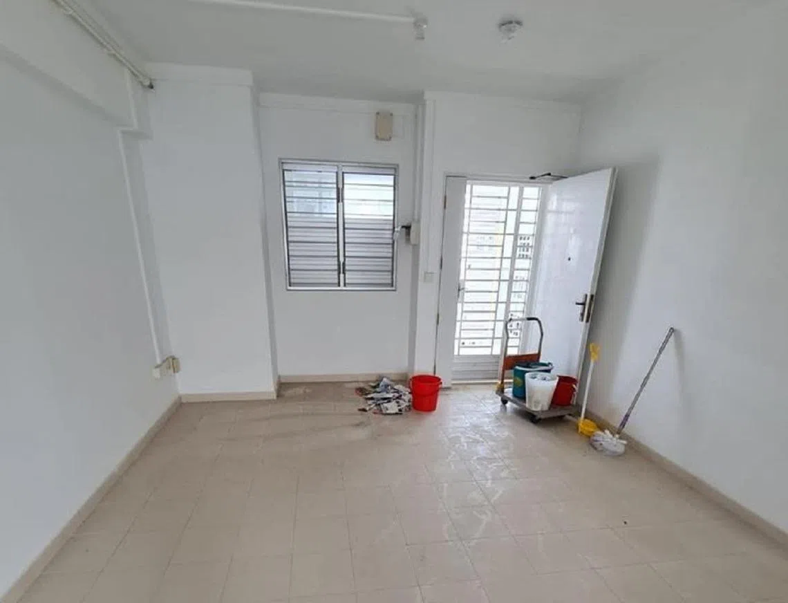 母女二人的空置组屋。（孙雪玲面簿）