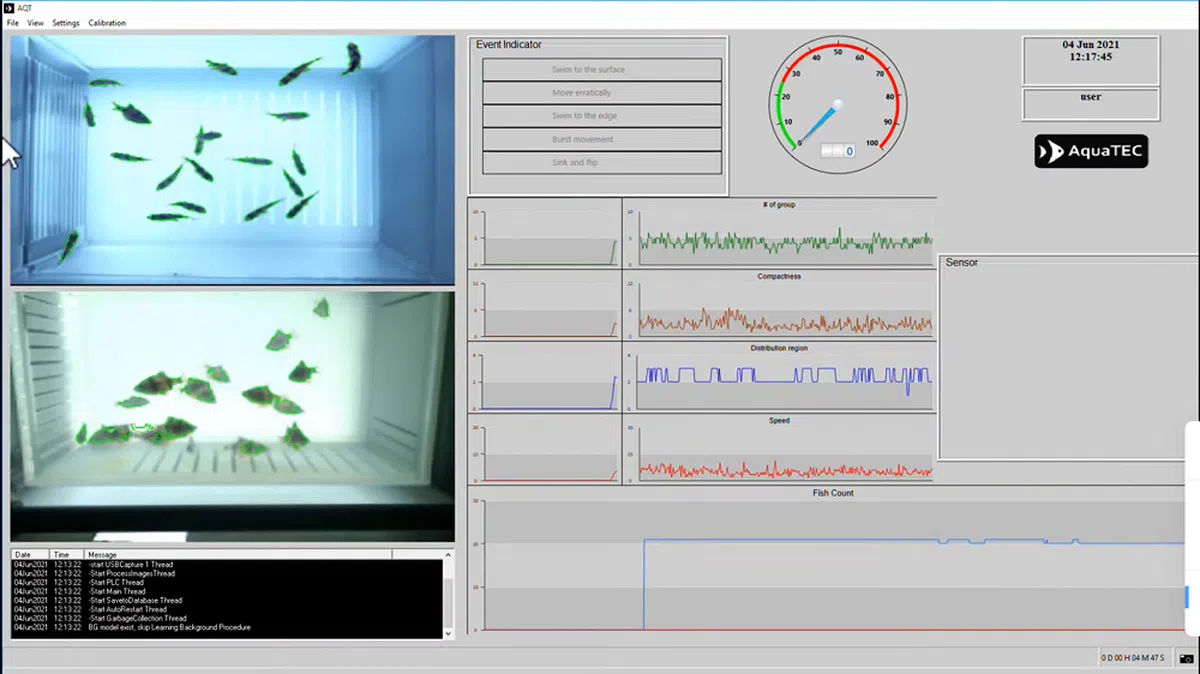 鱼动态监控系统。(取自zweec视频）