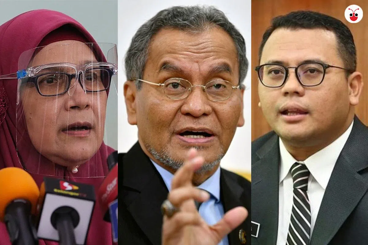  左起：主导雪兰莪州防疫的州行政议员茜蒂玛丽亚、前卫生部长祖基菲里、雪州大臣阿米鲁丁。（红蚂蚁制图） 