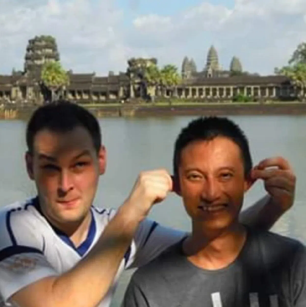  布罗谢兹与老公吕德祥医生到柬埔寨出游。（布罗谢兹提供） 