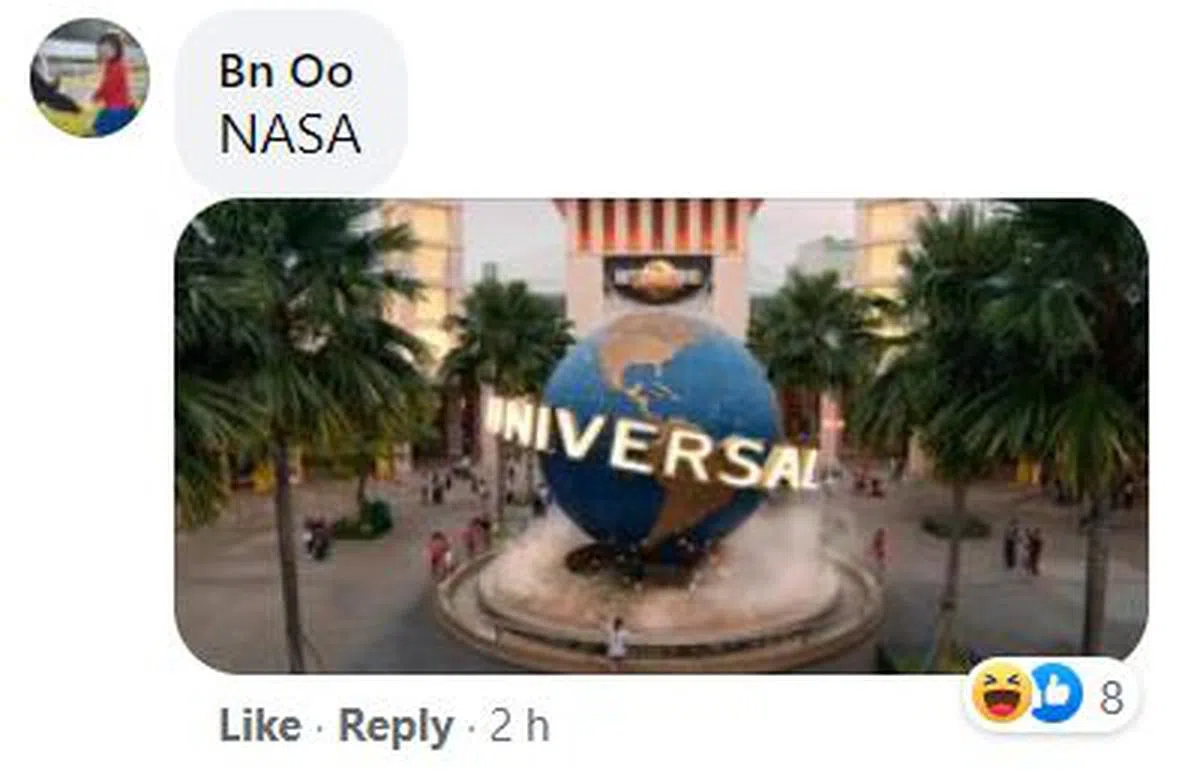  美国国家航空航天局（NASA）。（图：新加坡环球影城） 