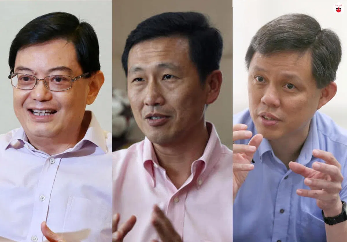  三位总理接班人热门人选：（左起）王瑞杰、王乙康、陈振声 。（谢静怡制图） 