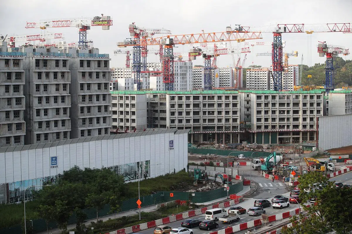 登加新镇兴建预购组屋。（联合早报）