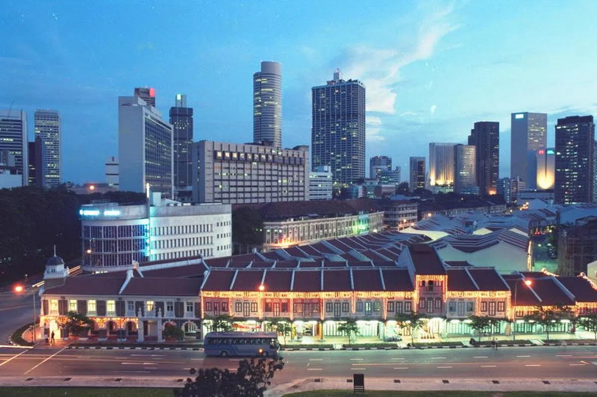  新加坡丹绒巴葛区在1990年12月的发展面貌。（海峡时报） 