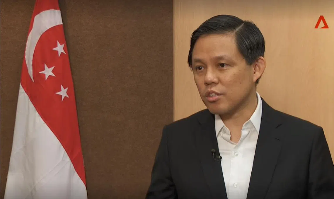 贸工部长陈振声周末说，“新加坡愿意和马来西亚举行会谈，迅速和睦地解决新马领海问题，若无法和睦解决，新加坡也已做好准备，寻求国际第三方的调解。”（视频截图）