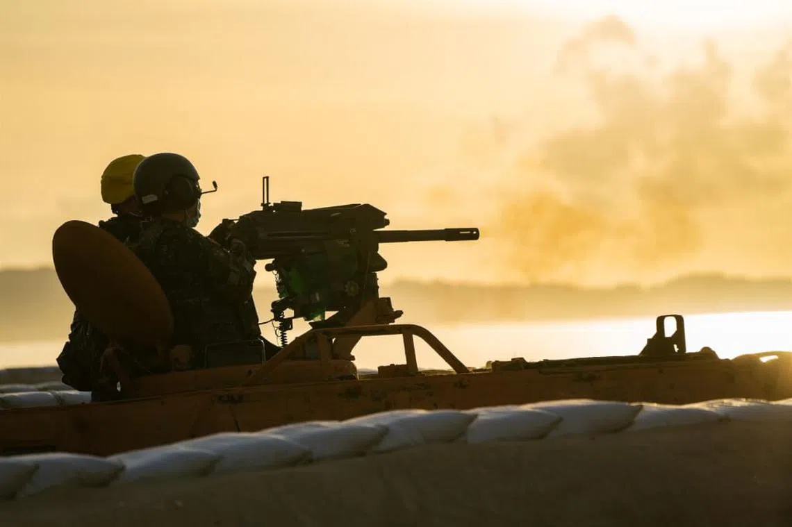 台湾军方今日首度击落中国大陆无人机。（台湾金门防卫指挥部档案照）