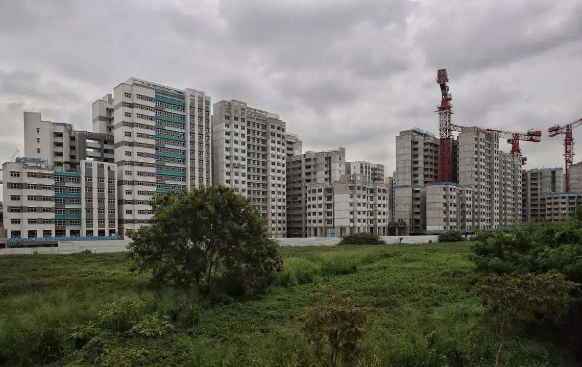 今年4月，Tampines GreenCourt预购组屋的屋主被通知受疫情影响，项目将延迟竣工。（海峡时报）