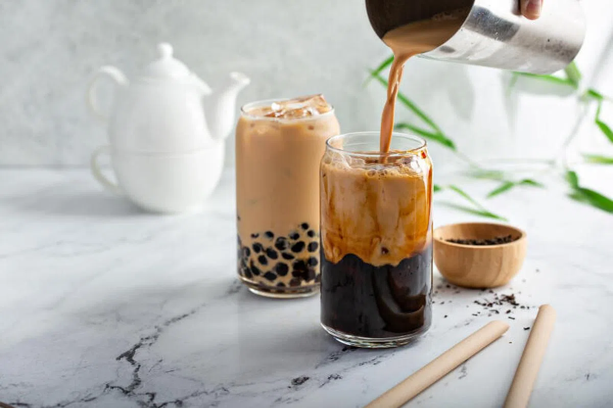 黑糖虎纹泡泡茶。（ISTOCKPHOTO）