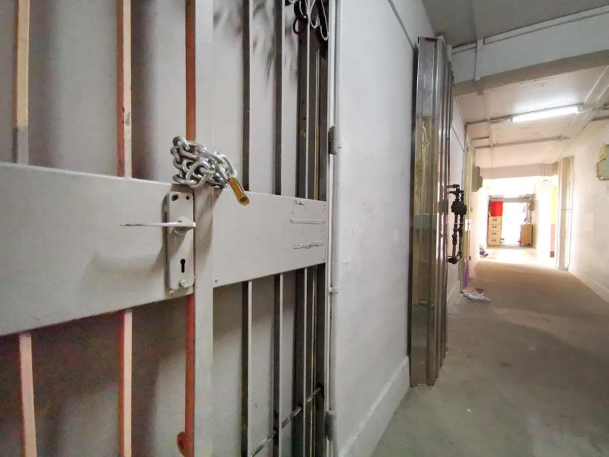  案发单位。（联合早报） 