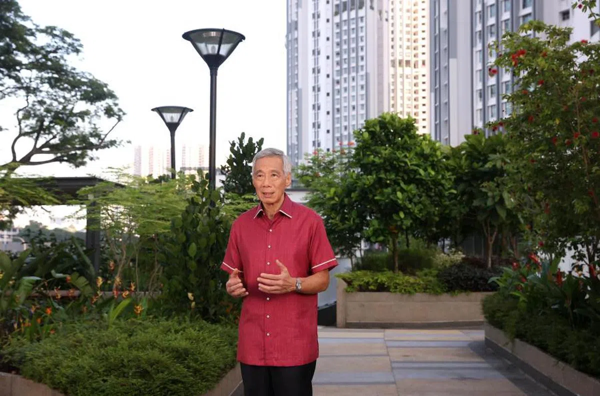 李显龙预告政府将调整组屋政策。（通讯及新闻部）