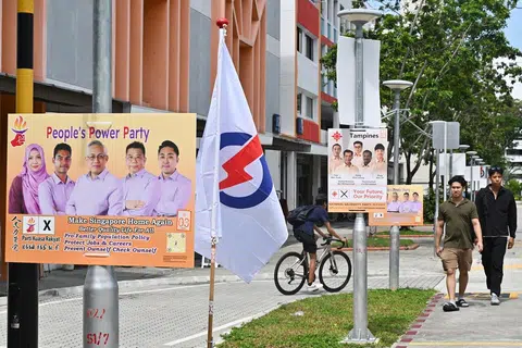 淡滨尼集选区是本届新加坡大选中唯一出现四角战的选区，除了人民行动党和工人党来角逐，人民力量党和国民团结党也来分一杯羹。结果，这两个小型反对党的最终得票率分别是：0.43%和0.18%，输掉了他们的按柜金。（海峡时报）