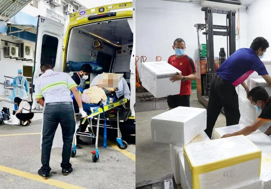 新马边境已相继采取严格的限制措施，但不乏感动人心的人道救济。（李国豪制图）