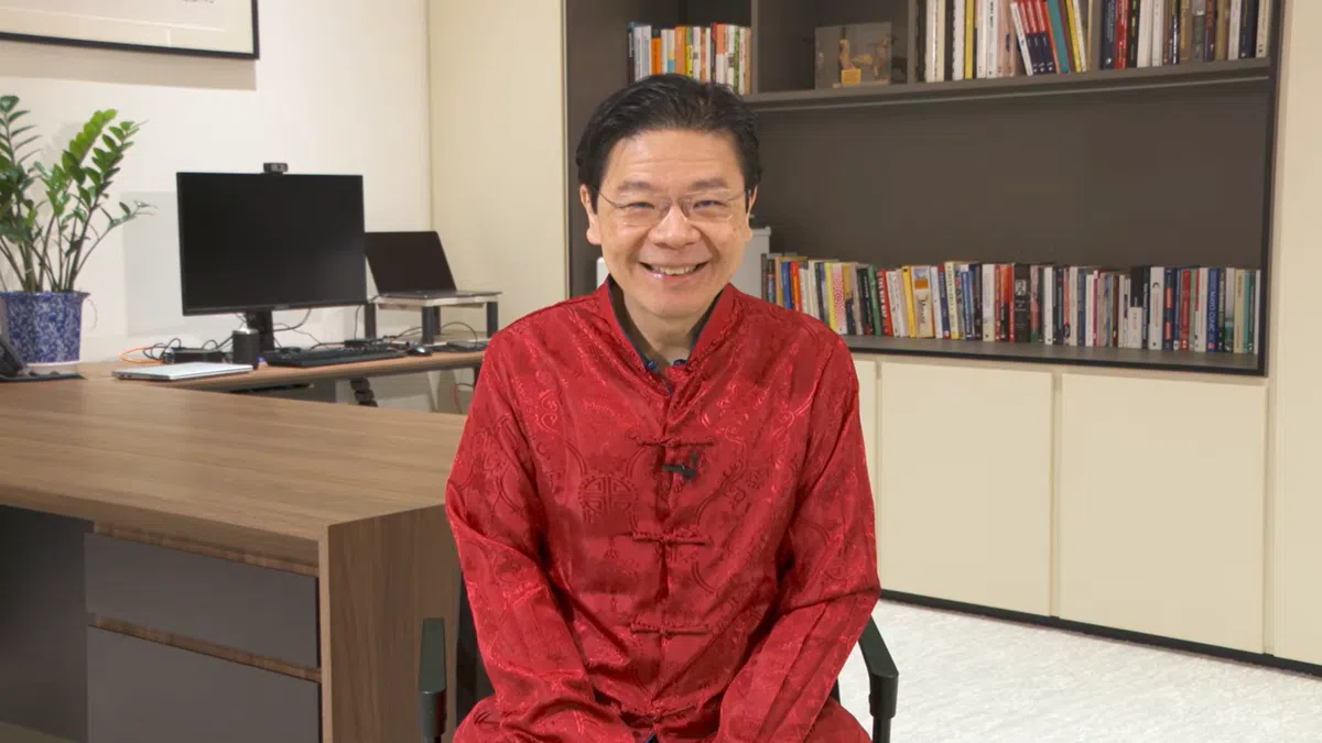 黄循财总理在新年除夕发表第一个新春献词。（总理公署YouTube截图）