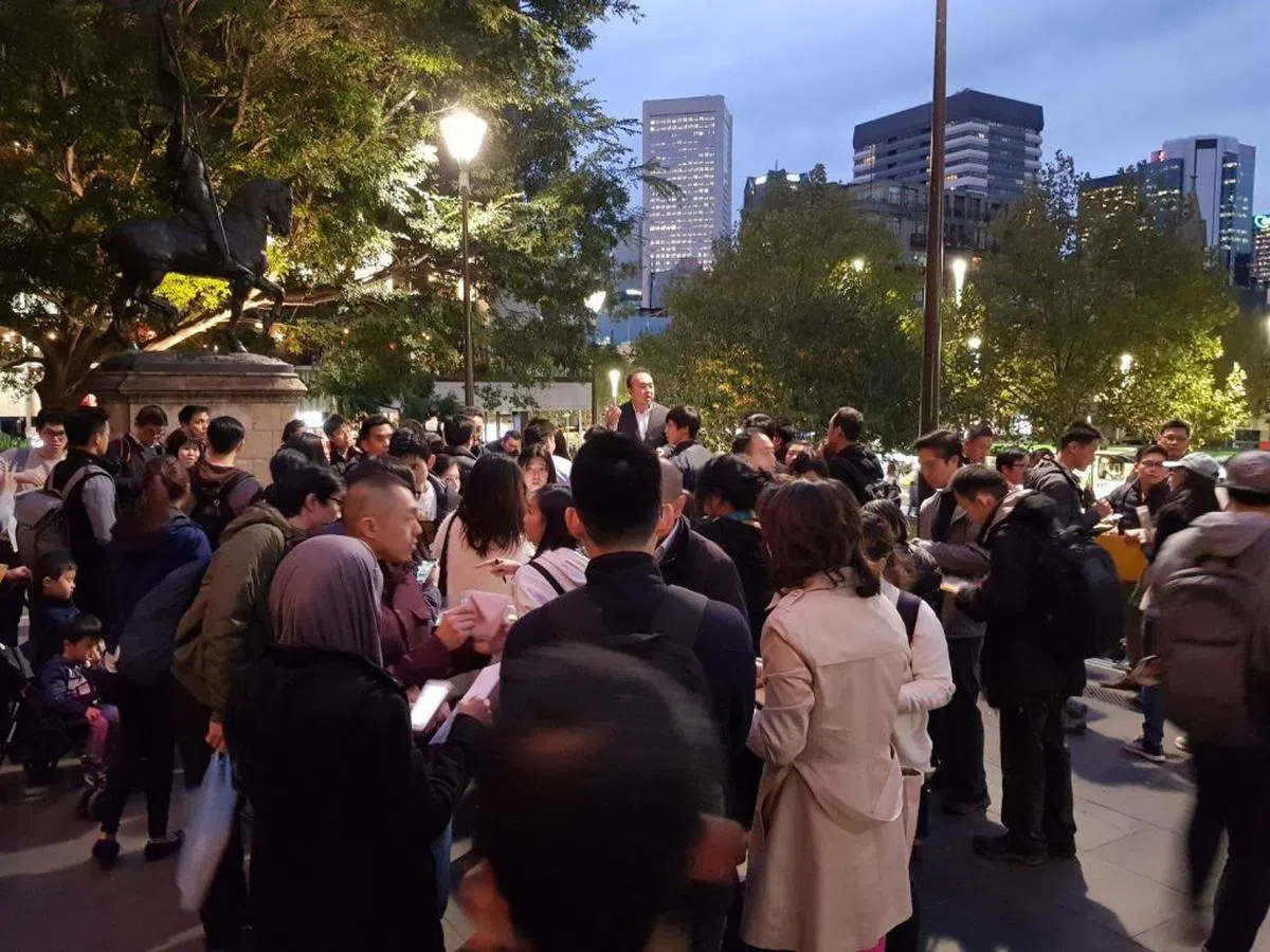  墨尔本收集海外选票的现场。（面簿） 