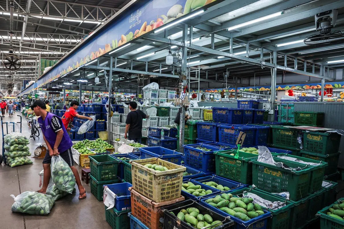 泰国水果批发市场。（路透社）