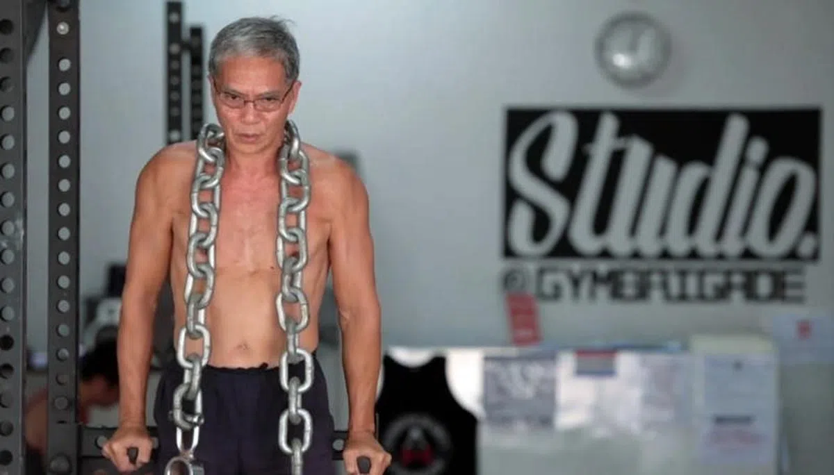  撸铁对71岁的魏献国，简直就是家常便饭。（联合晚报） 