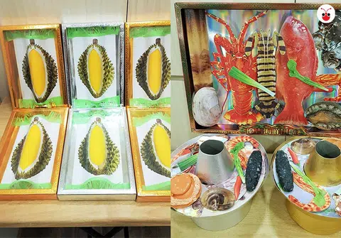 清明祭品创意又奢华。（万家香贸易面簿）