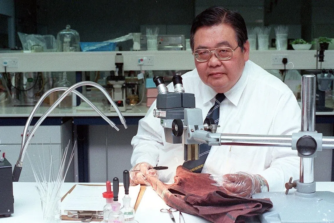 已故法医赵自成教授，摄于1990年。