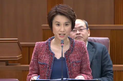 刘燕玲说，淡马锡理工学院和义安理工学院在聘用布罗谢兹时，有核对过他的学历证书。（国会视频截图）