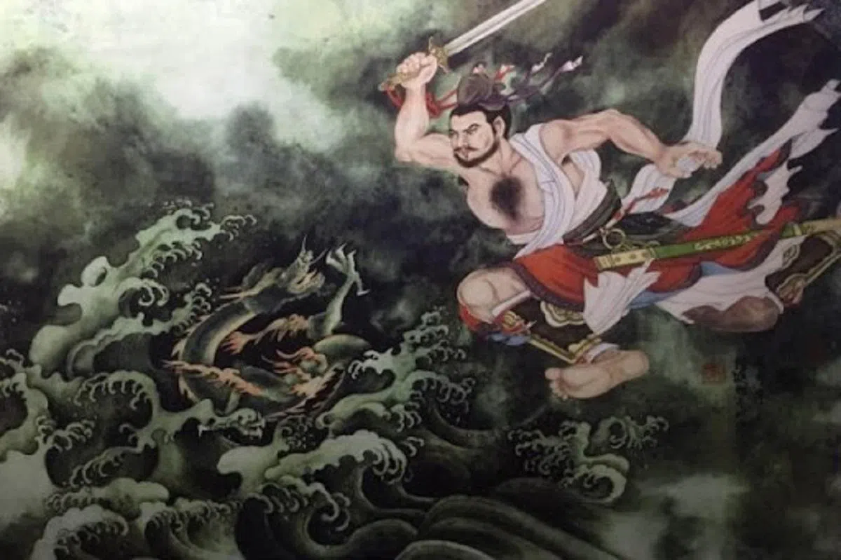 《周处除三害》是家喻户晓的中国寓言故事。（互联网）