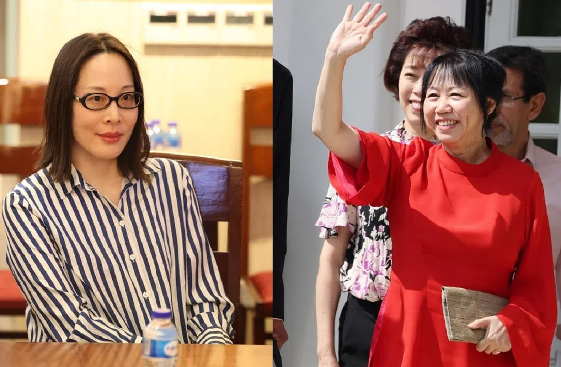 黄国松未婚妻刘以真（左）与尚达曼夫人珍一藤木（身穿红衣者）。（红蚂蚁制图）