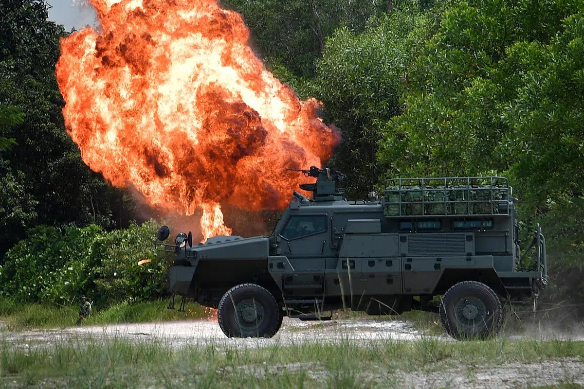  备莱斯支援车将提升武装部队的整体作战能力。（海峡时报） 