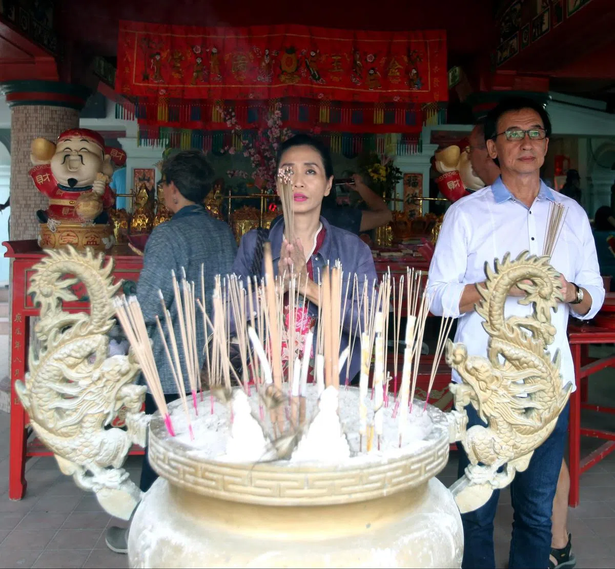  每年农历九月是龟屿（Kusu Island）进香季节，每年吸引数以万计善男信女前往祭拜神明。（联合早报） 
