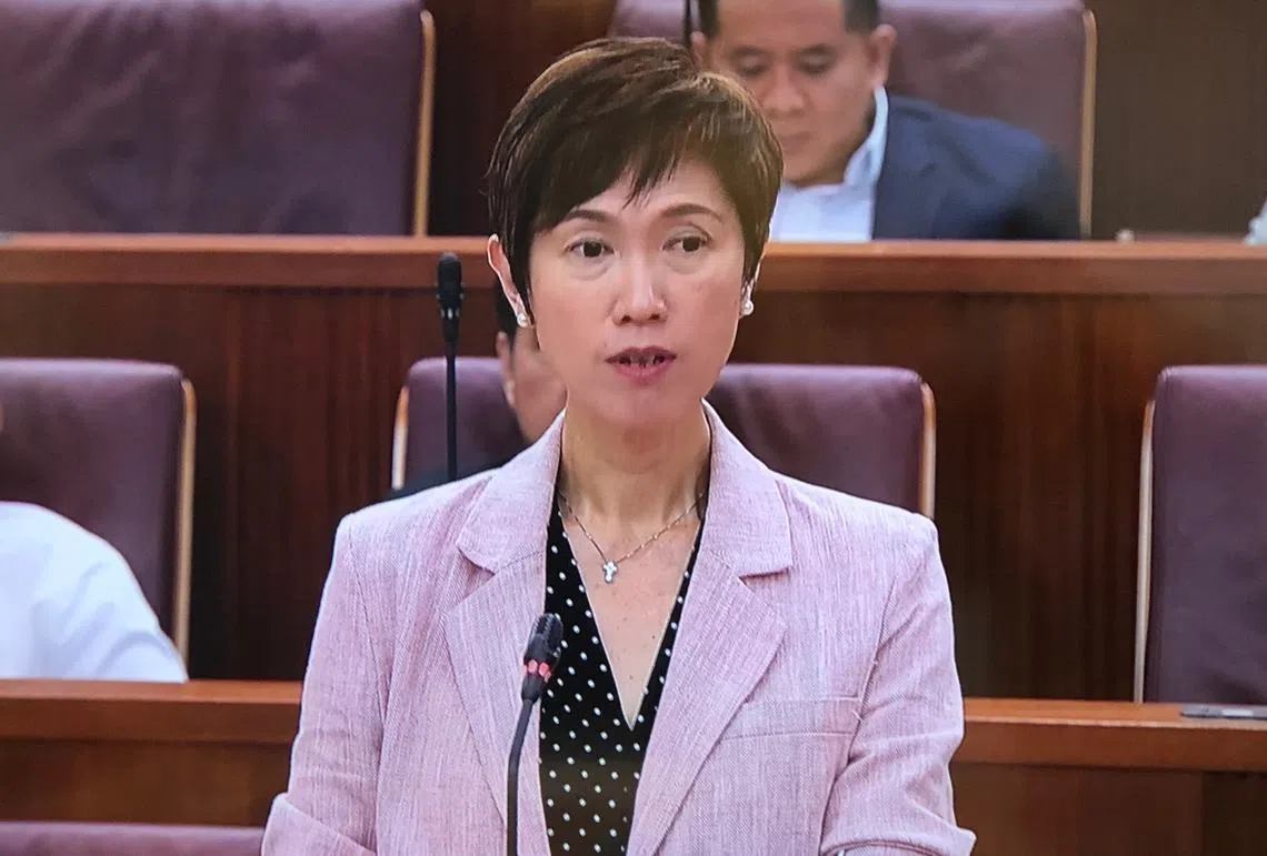 杨莉明在国会针对无人认领的已过世国人公积金存款议题做出回应。（视频截图）