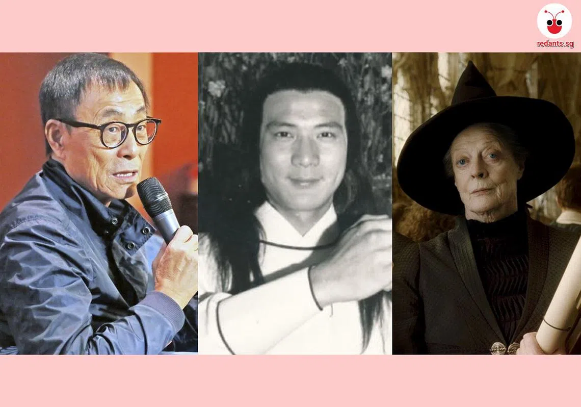 （左起）华语流行乐坛教父刘家昌、武打明星徐少强、英国著名女演员玛姬·史密斯。（红蚂蚁制图）