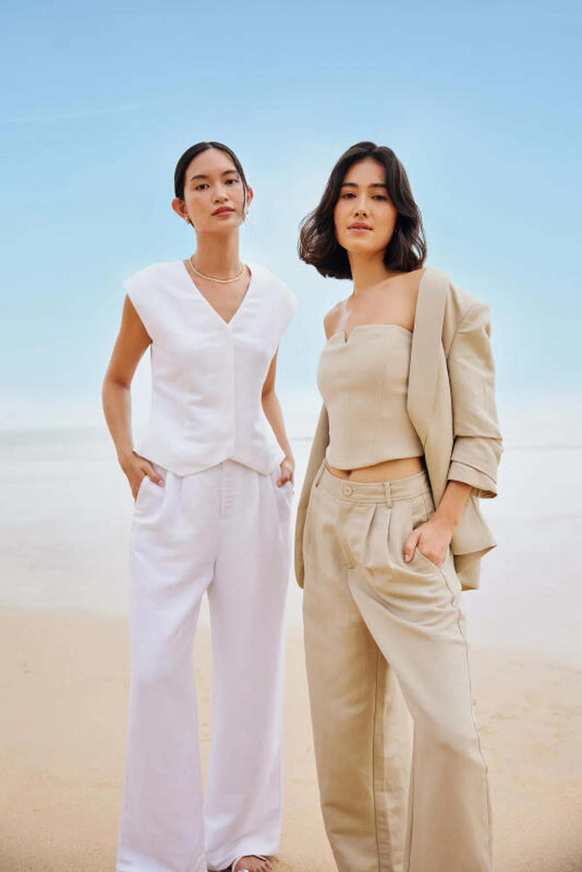 自2024年6月，新加坡本地品牌 Love, Bonito 也推出了西装外套与剪裁合体的职场套装单品。（LOVE, BONITO官网）