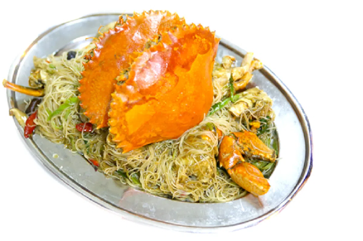  招牌菜：螃蟹米粉（时价） 